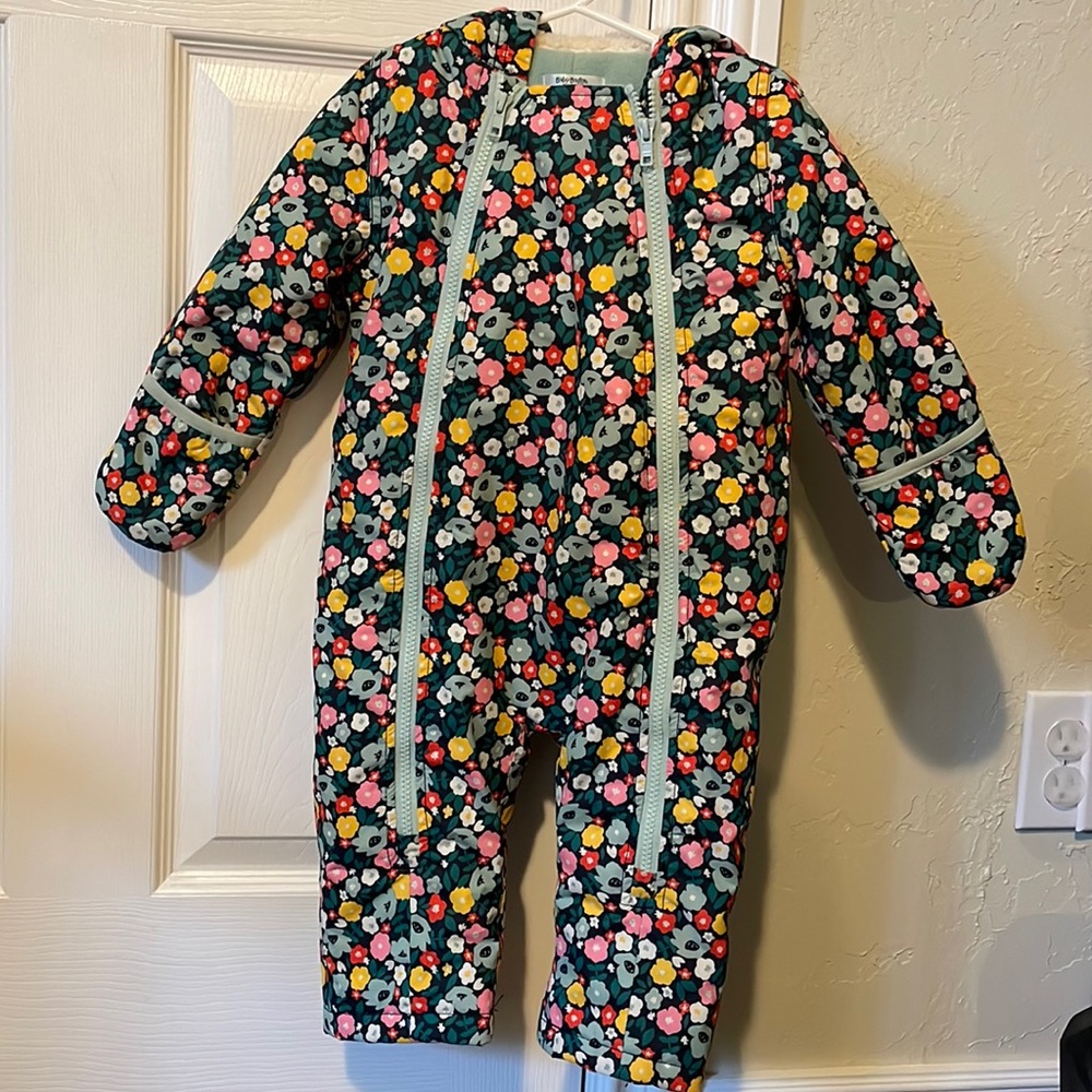 Baby Boden Floral Snowsuit
